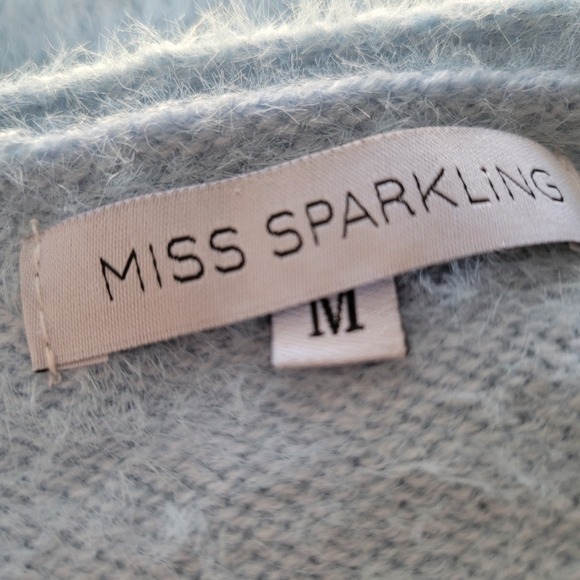 Miss Sparkling 2 Pc Sweater Set / New Tank & Cardigan / Furry / Fits Small Best - Picture 5 of 7